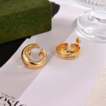 18K Double G GG Logo Earrings