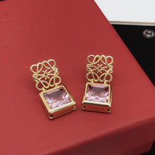 18K Anagram Crystal Earrings