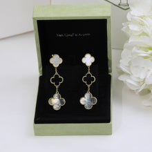 18K Magic Alhambra Three Pearls Motifs Earrings