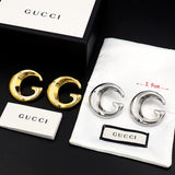18K GG Large Gold Earrings