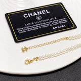 18K CC Pearls Choker Necklace