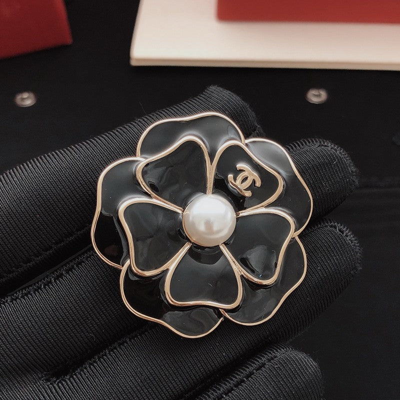 18K CC Color Camellia Brooch