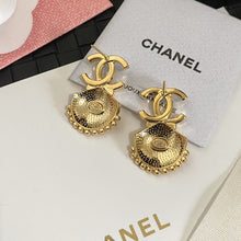 18K CC Shell Pendant Earrings