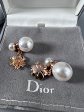 18K CD Vintage Flower Pearl Earrings