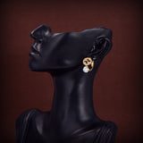 18K Double G Interlocking G Diamond Earrings