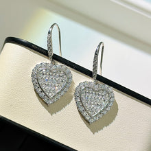18K T Heart Diamonds Earrings