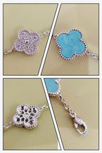 18K Vintage Alhambra Five Motifs Agate Bracelet