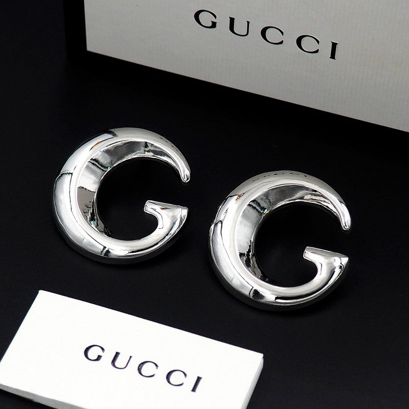 18K GG Large Gold Earrings