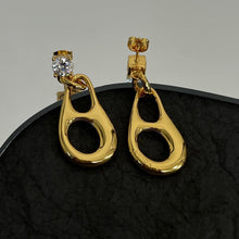 18K Inverted Triangle Earrings