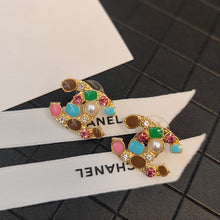 18K CC Multi-Color Crystals Earrings