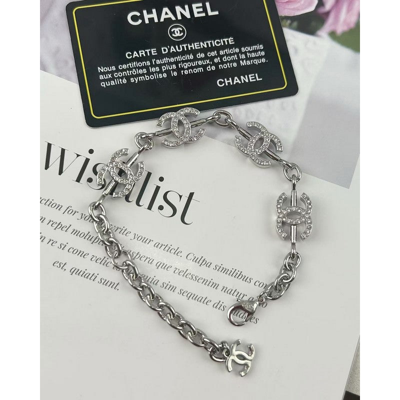 18K CC Gold Diamond Bracelet