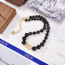 18K CD 30 Montaigne Choker Black Pearls Necklace