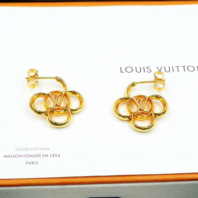 18K Louis Hollow Gold Earrings
