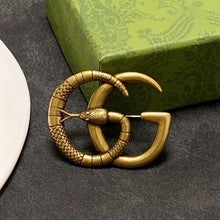 18K Double G Snake Brooch