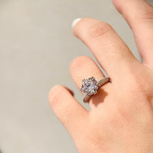 18K T Pavé Tiffany Setting Engagement Ring