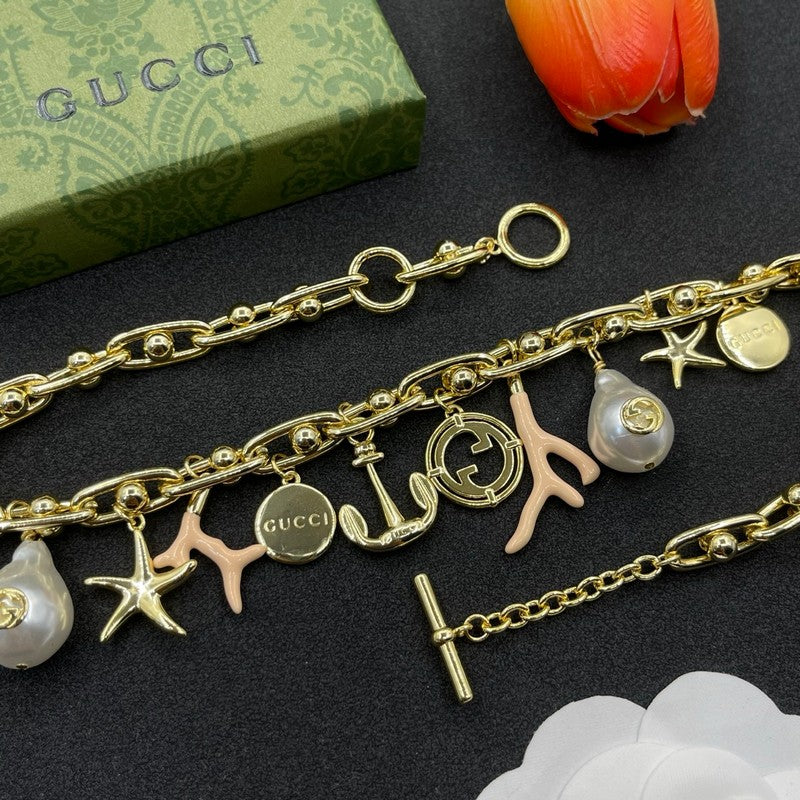 18K GG Interlocking G Element Gold Necklace