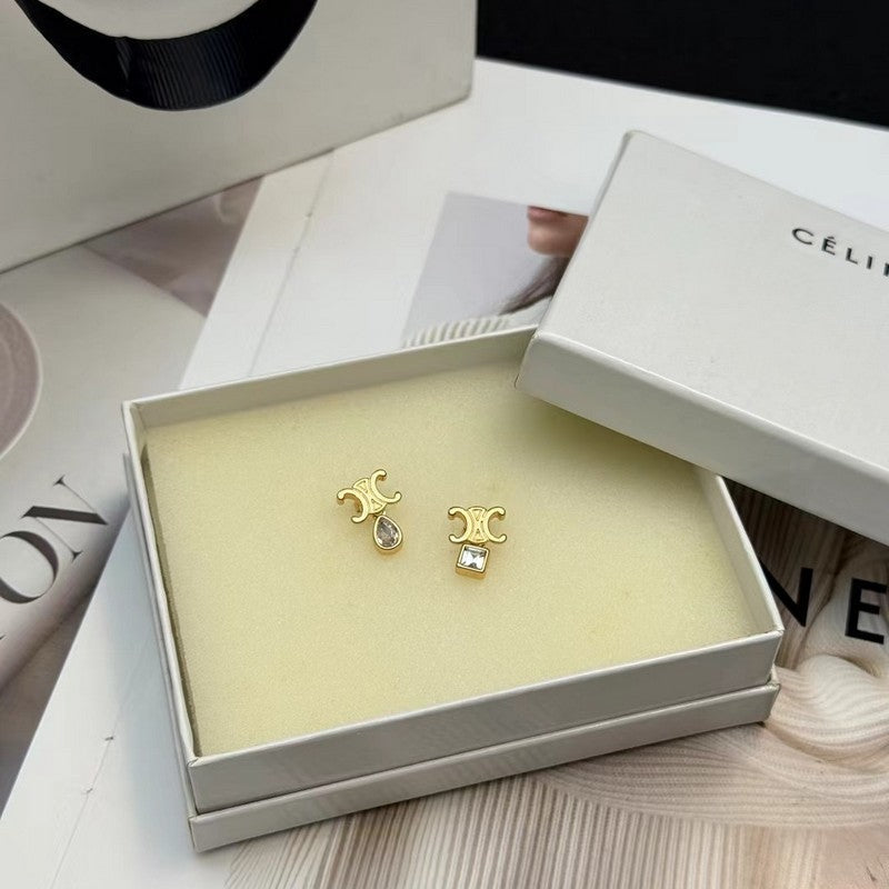 18K CE Triomphe Twinkle Gold Earrings