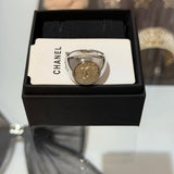 18K CC 25K Black Gold Heart Ring