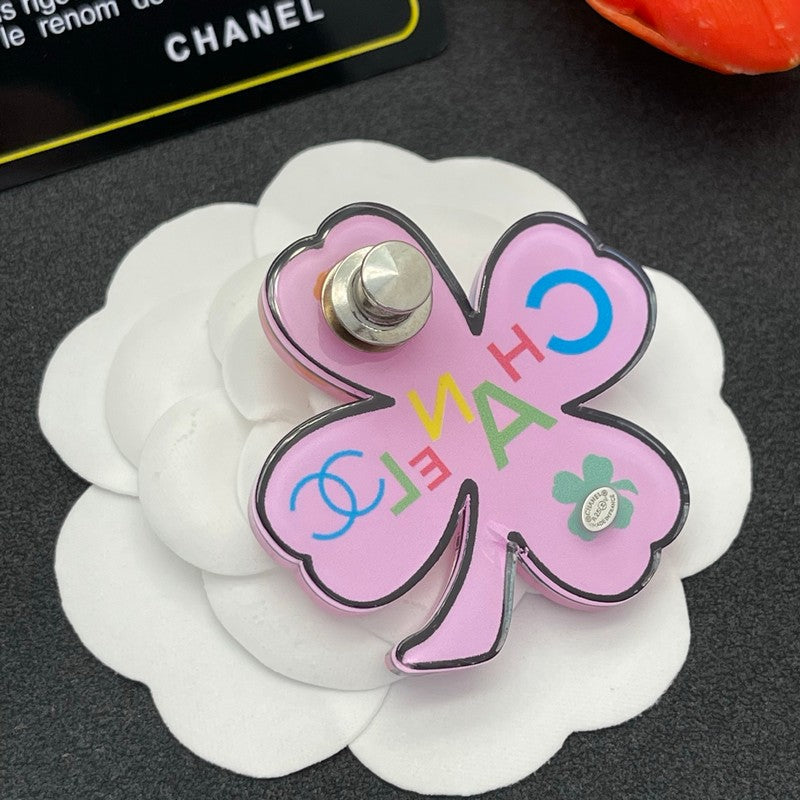 18K CC Color Flower Brooch