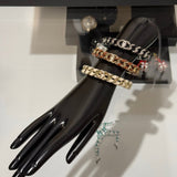 18K CC 26C White Open Cuff Bracelet
