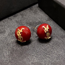 18K Saint White & Red Earrings