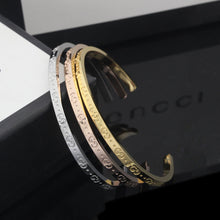 18K Double G Icon Open Cuff Bracelet