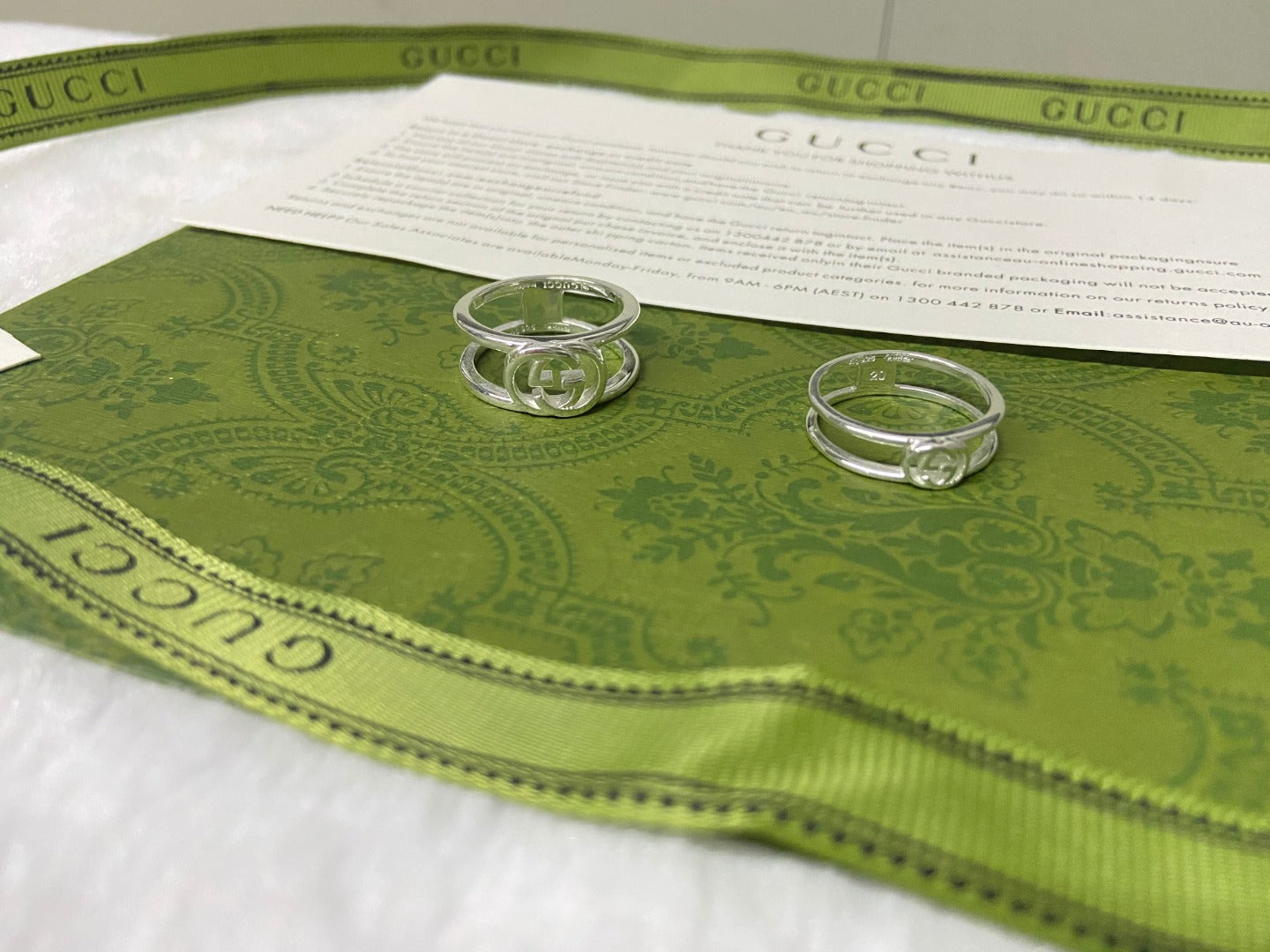 Double G Interlocking G Wide Open Ring