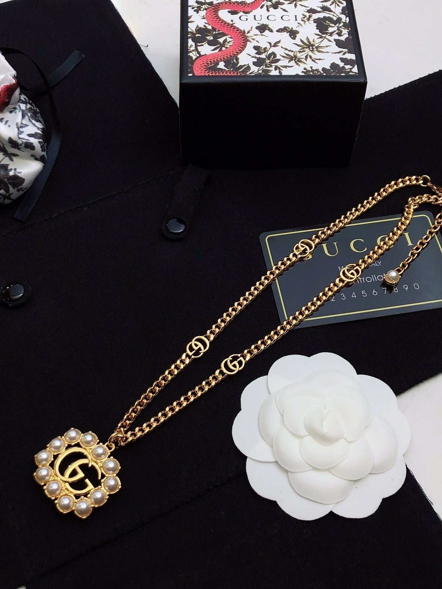 18K GG Pearl Necklace