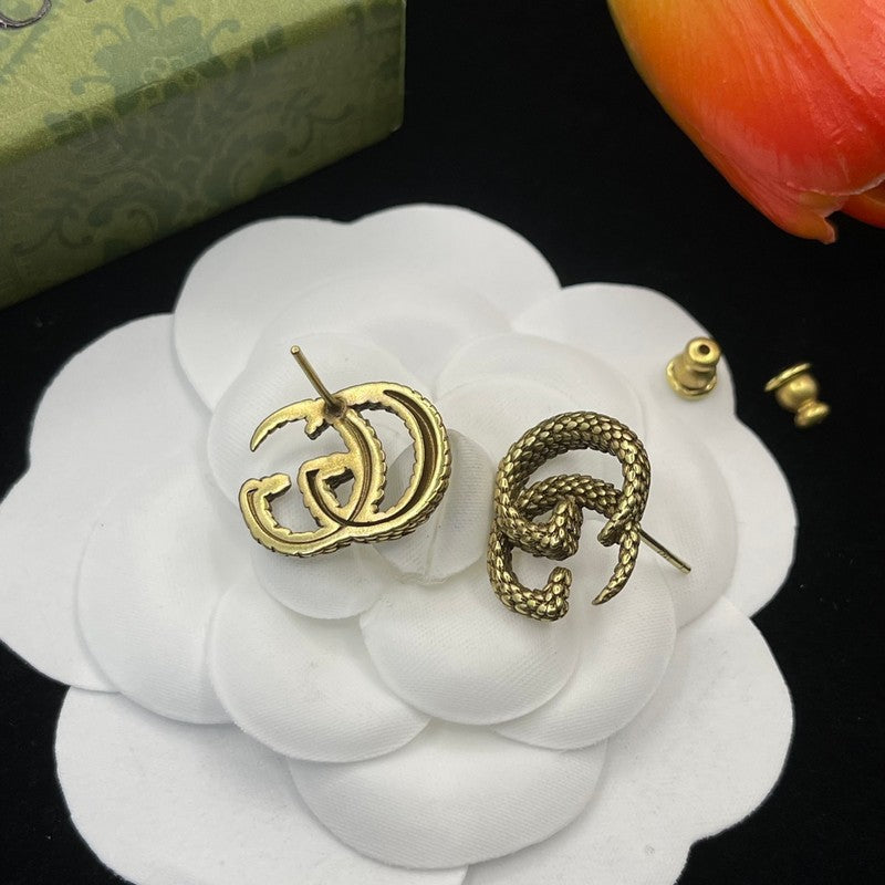 18K GG Twist Gold Earrings
