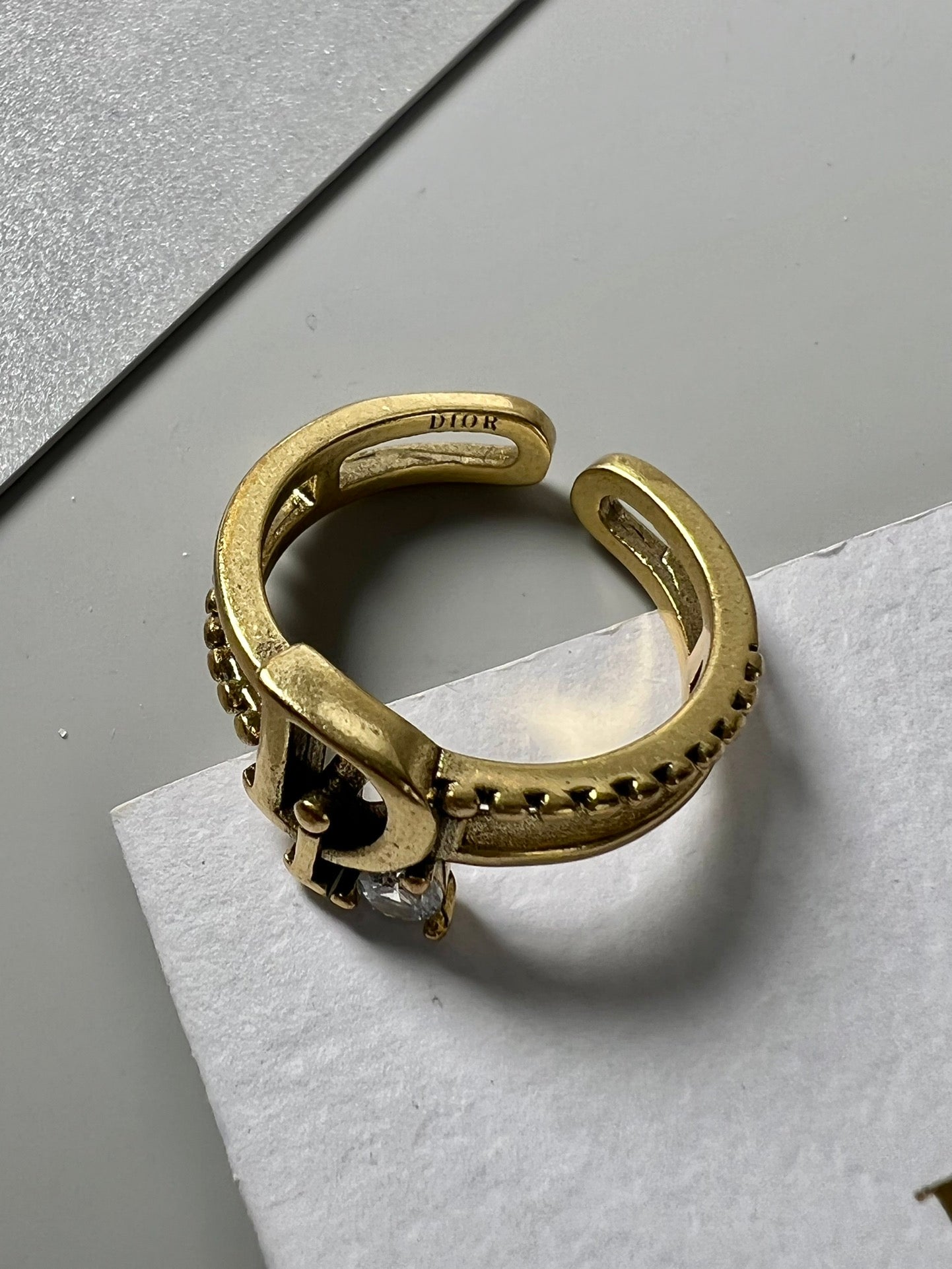 18K CD Crystal Rings