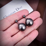 18K CD Tribales Black Earrings