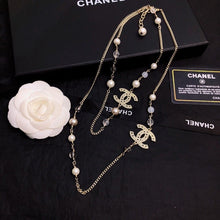 18K CC Long Pearl Necklace