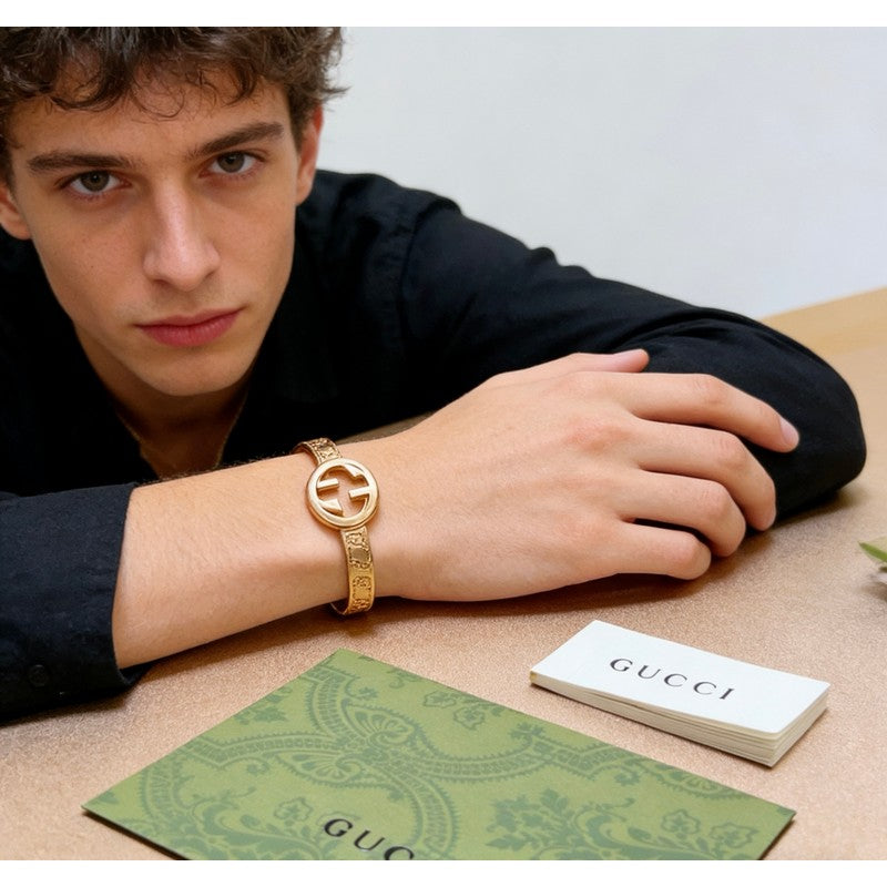 18K GG Interlocking G Gold Bracelet
