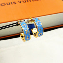 18K Louis Nanogram Enamel Earrings