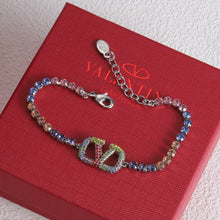 18K Vlogo Multi-Color Crystals Bracelet