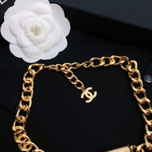 18K CC Pearl Choker Chain Necklace