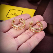 18K F Forever Oval Earrings