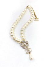 18K CC Pearls Chain Choker Necklace