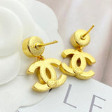 18K CC 26A Diamond Gold Earrings