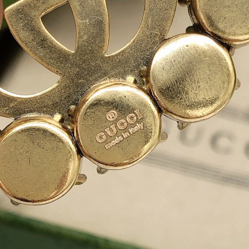 18K GG Crystal Square Brooch