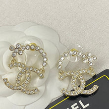 18K CC Diamond Earrings