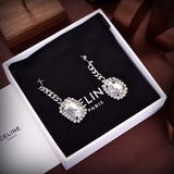 18K CE Diamond Drop Earrings