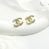 18K CC 25P Gold Earrings