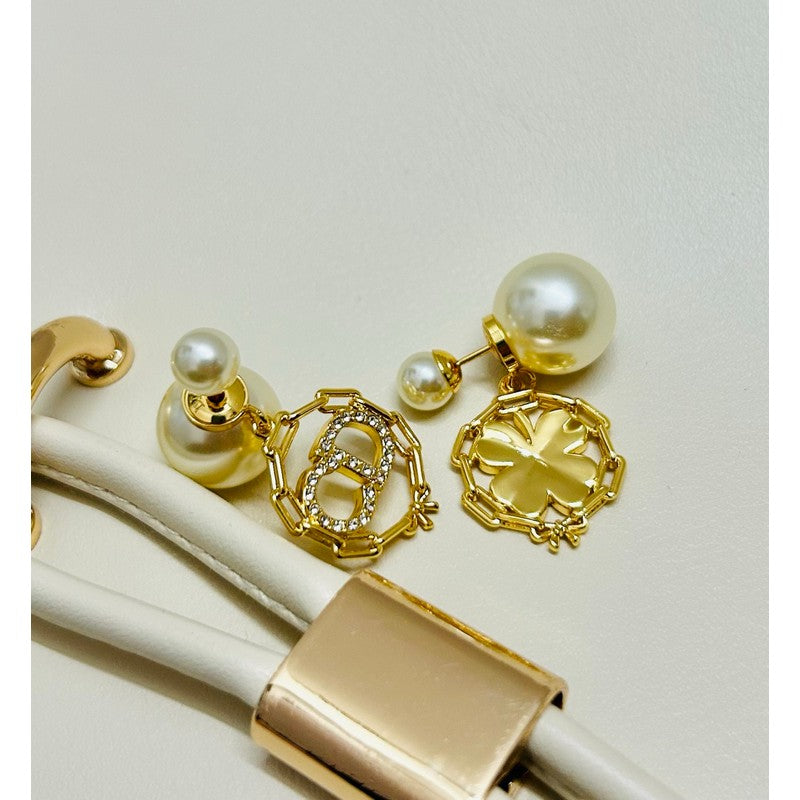 18K CD Tribales Pearl Gold Earrings