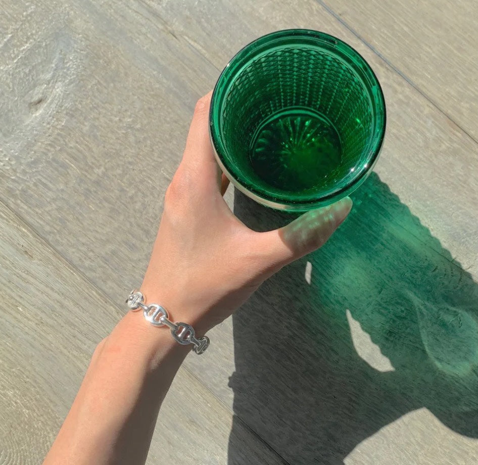 18K Chaine Open Cuff H Bracelet