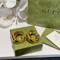 18K GG Smooth Gold Earrings