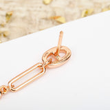 18K Chaine D'Ancre Rose Gold Diamond Earrings