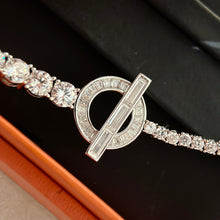 18K Finesse Link Diamond H Bracelet