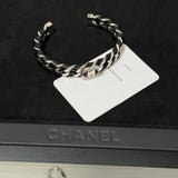 18K CC 26C Black Open Cuff Bracelet