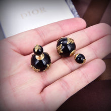 18K CD Tribales Black Earrings